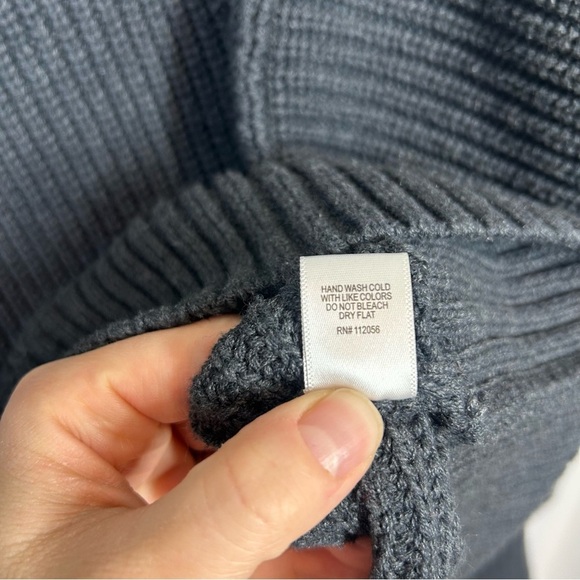 Zenana | Oversized Knit Sweater Dark Navy Blue Chunky Women's Size Medium - Picture 9 of 11